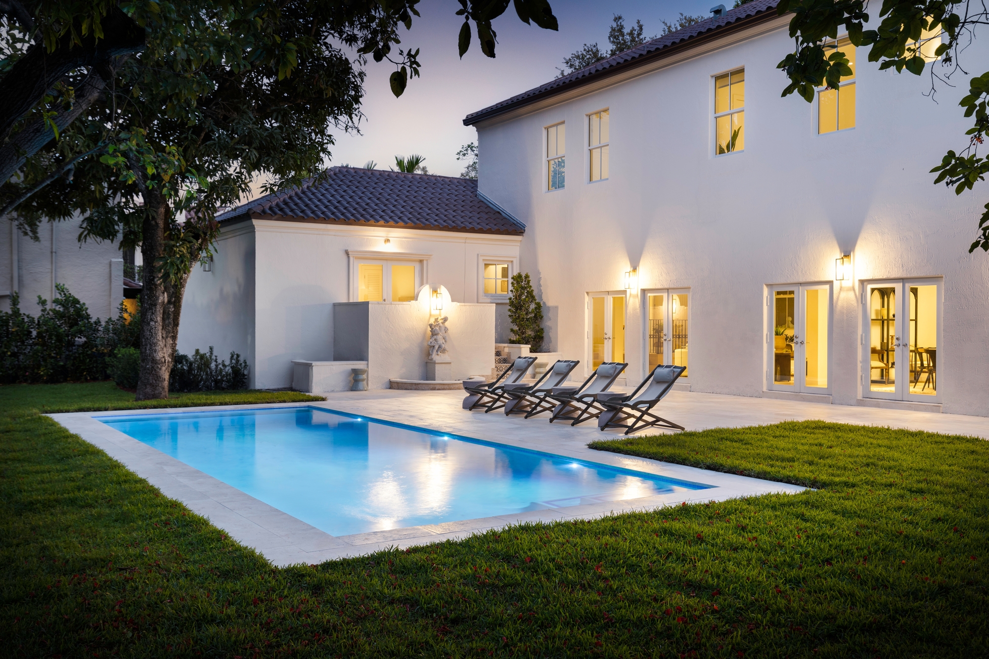 Backyard Of A Modern House