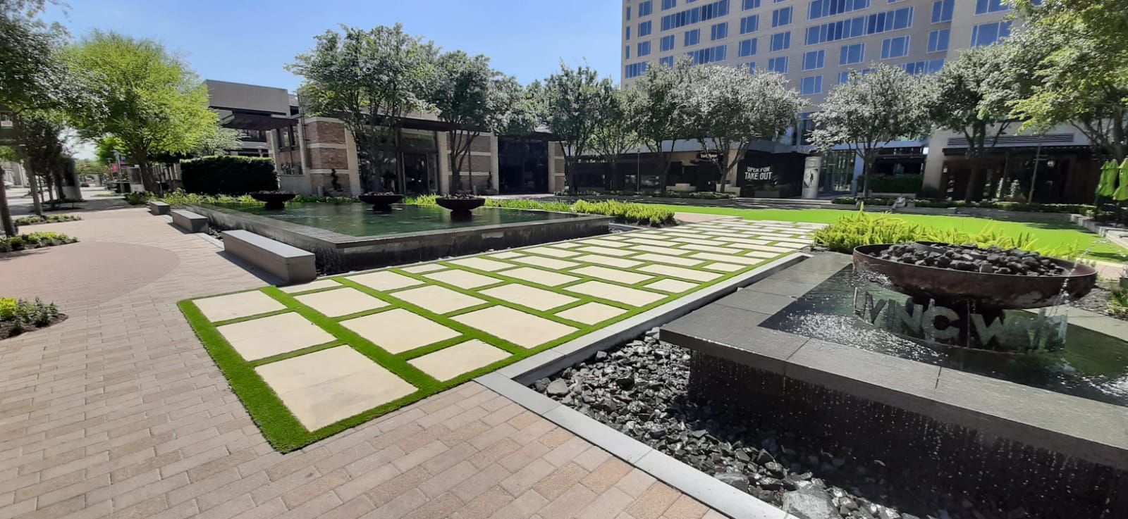 Artificial Grass In A Backyard